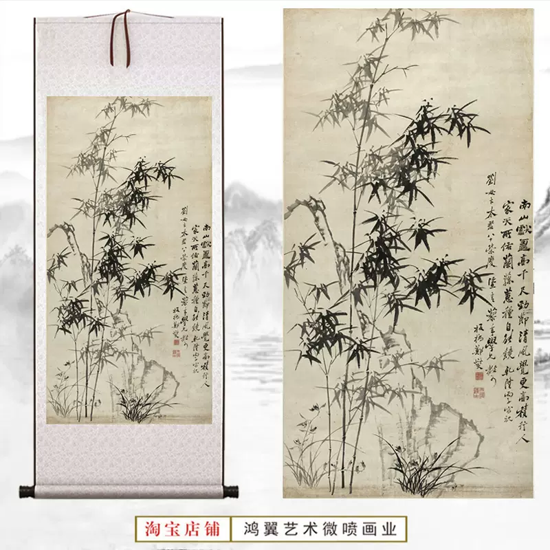 郎世宁八骏图挂轴卷轴画名画真迹高清复制品清新中式玄关装饰挂画