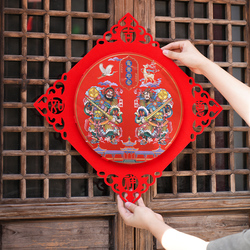 Spring Festival Door Painting Qin Shubao Couplet Spring Festival Household Flocking Traditional Door God Painting Sticker Door New Style With Adhesive Backing Self-adhesive
