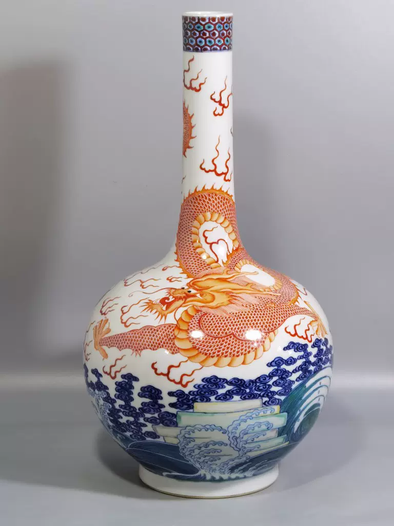 元代 人物画染付壺 花瓶 中国古玩 元代 人物画染付壺 花瓶 中国古玩