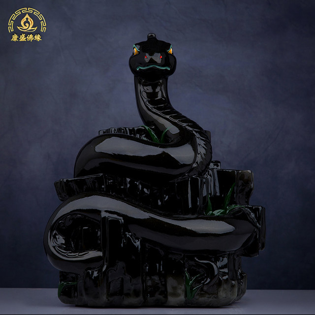 White Snake King Black Python Han White Marble Zodiac Snake Wealth ...