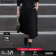 sdeer San Dior 2025 elegant high waist lace-up pleated A-line umbrella skirt S24181104