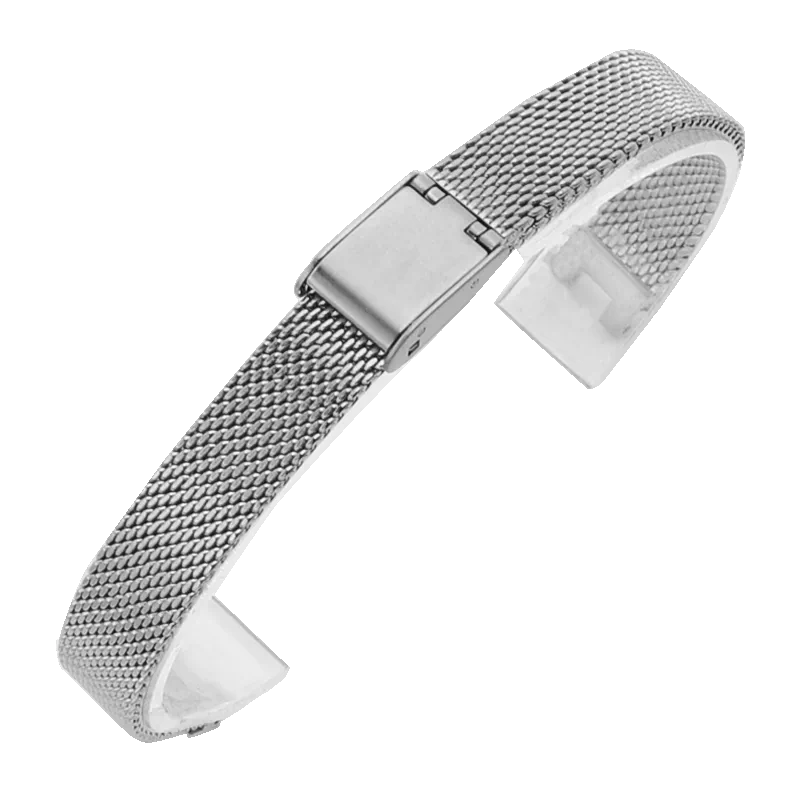 适配CK手表表带女K8G23146 K8G231凹口女士精钢金属编织带10mm