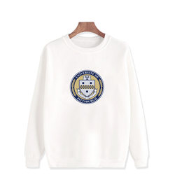 Pitt University of Pittsburgh Sweatshirt, International Student Couple Outfit, Round Neck, Winter Fleece-Lined, Loose Pullover Top