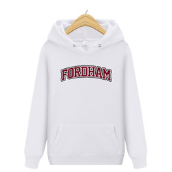 Fordham University of Fordham Sweatshirt Winter Velvet Thickeneded Hoodie Jacket International Student Couple School Uniform