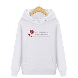 Ucph University of Copenhagen Sweatshirt Pullover Winter Fleece-Lined Thickened Hooded Jacket Couple Outfit School Uniform Top