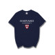 Harvard University Harvard University Short -sleeved T -shirt School uniforms in summer round collar cotton couple cultural shirts
