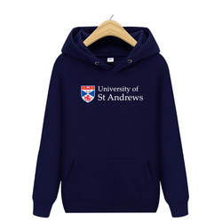 St Andrews University of St Andrews, Uk Sweatshirt Souvenir School Uniform Winter Fleece-Lined Thickened Hoodie