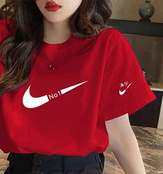 2026 New Model High School Entrance Exam Full Score Red T-Shirt for Female Couples, Pure Cotton Short-Sleeve, High School Exam Cheer-Up Student Class Uniform T-Shirt