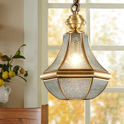 Outdoor Waterproof Chandelier, All-Copper Villa Entrance Chandelier, Courtyard Pavilion, Gazebo, Sunroom Eaves Sensor Chandelier