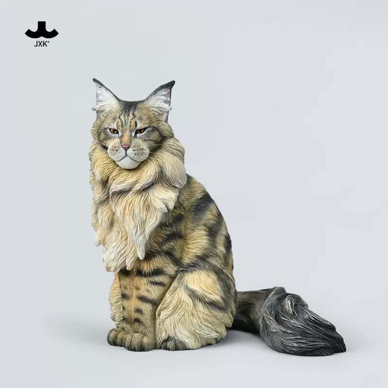 神猫 JXK1/6缅因猫模型大型长毛宠物猫咪周边手办模玩