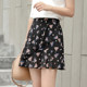 Printed fishtail skirt for women 2024 new summer Korean version irregular ruffled short skirt pleated skirt skirt skirt
