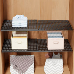 Expandable Wardrobe Storage Layering Organizer, Cabinet Dividers, Shoe Cabinet Partitions, Clothing Storage Rack, Cabinet Interior Partitions