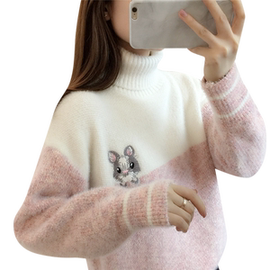 
Sweater women's autumn and winter thickened velvet turtleneck bottoming sweater for women 2025 new winter inner wear lazy style knitted top
