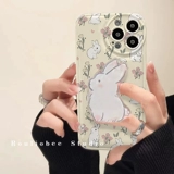 Apple, huawei, honor, совместимый кролик, iPhone 13, мультяшный чехол для телефона, защитный чехол, в цветочек, iphone, P40, женский стиль