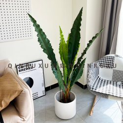 Nordic green plant living room floor Monstera plant potted plant home turtle back leaf decoration simulation tropical plant nest fern