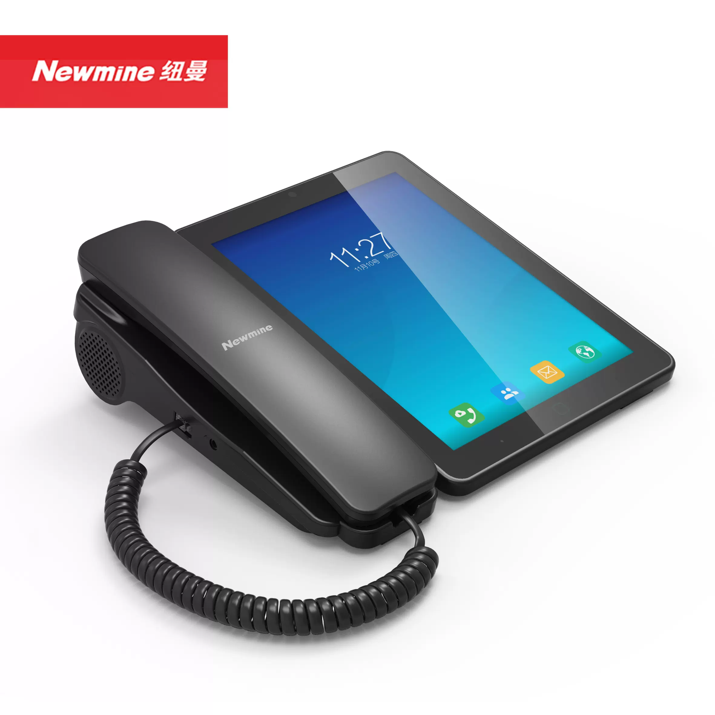 纽曼z5628d安卓智能大屏幕ip电话机无线可视网络办公高级录音座机