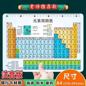 A4 chemical element cycle Table third formula knowledge Daquan phonetic phonetic phonetic edition of the chemical equation card of the middle school entrance examination
