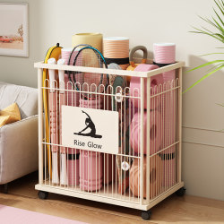 Yoga Mat Storage Basket, Fitness Equipment Storage Rack, Basketball, Badminton, Kettlebell, Dumbbell, Sports Equipment Storage Shelf