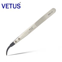 VETUS ESD Anti-static Replaceable Head Stainless Steel Tweezer Body Carbon Fiber Plastic Plastic Tweezers Mainland China