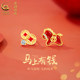 Chinese gold central creation year of the horse animal year earrings sterling silver red agate earrings female birthday gift for girlfriend S925