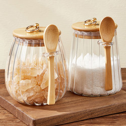 Sugar Jar for Storing White Sugar, High-Quality Glass Container for Home Use, Sealed Storage Jar for Kitchen, Food-Grade for Brown Sugar