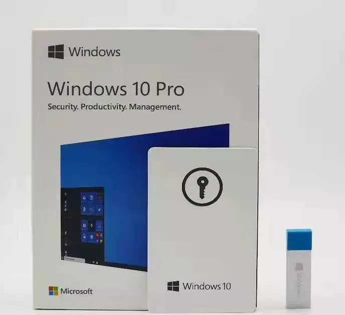 正版win7 Windows10专业版win10 32/64位中繁英U盘彩盒-Taobao