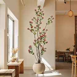 Simulated Green Plants with a High-End Feel for Living Room Decoration, Realistic Indoor High-End Luxury Artificial Trees, Biomimetic Plants for Landscaping, and Potted Plants