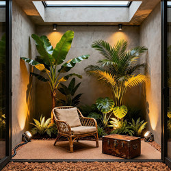 Simulated Tropical Rainforest Green Plants for Landscaping, Window Display, and Stairway Decoration, High-End Luxury Artificial Trees and Plants for Floor-Standing Displays