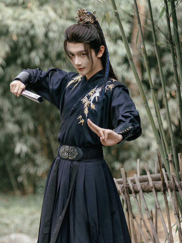 Fu Xian Dance Hanfu Uomo Costume da Arti Marziali in Stile Cinese