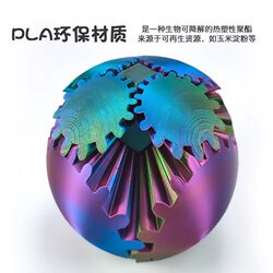 3D Printed Stereo Gear Ball Magic Cube Ball, Popular Rotatable 3D Transforming Ball for Children and Adults, Geometric Stress-Relief Toy