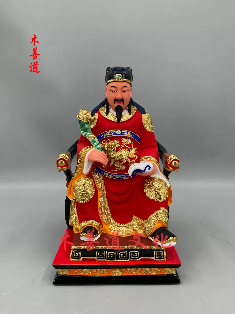 手工惠安木雕神像骑马将军香樟木雕泉州工艺新古典风格人物神像