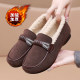 Old Beijing cloth shoes for women plus velvet mom cotton shoes winter non-slip soft sole warm grandma shoes flat casual beanie shoes