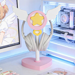 
Cardcaptor Sakura Headphone Stand Desktop Storage Rack Cute Angel Wings Game Controller Integrated Storage Rack Gift