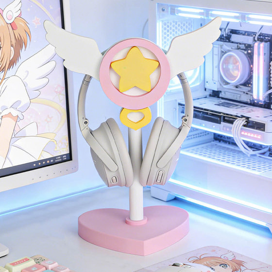 
Cardcaptor Sakura Headphone Stand Desktop Storage Rack Cute Angel Wings Game Controller Integrated Storage Rack Gift