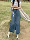 Retro denim skirt for women in summer 2025 new high-waist loose slim A-line slit straight hip skirt
