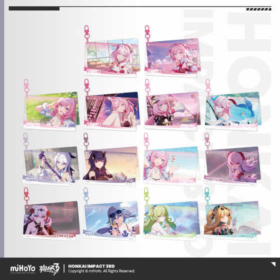 
[Mihayou/Benghuai 3] CG series acrylic group photo card pendant ornaments Alixia miHoYo