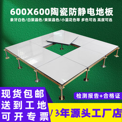 Ceramic Surface All Steel Anti-Static Floor 600600 Computer Room Discount Room Frame National Standard Edgeless Electrostatic Movable Floor Tiles