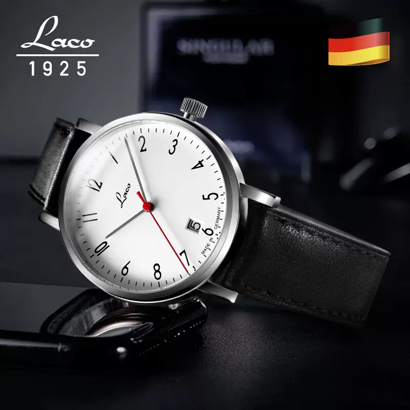 laco朗坤德国进口正品自动机械表情侣手表男女士简约腕表