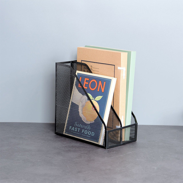 Iron Rack Folder Wrought iron office desktop A4 folder storage rack archive information ...