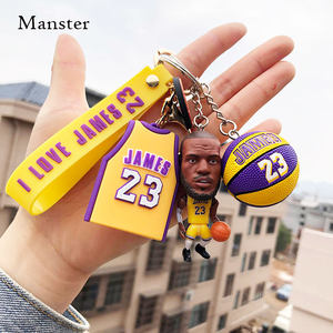 
Doll Key Chain Kobe James Silicone Jersey Key Chain Backpack Small Basketball Pendant Personalized Fan Gift
