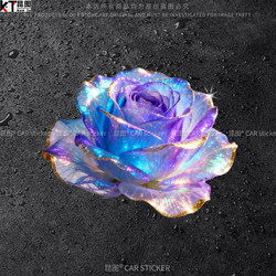 Rose Flower 3D Car Stickers Creative Car Body Scratch Cover Decoration Electric Luggage Box Laptop Refrigerator Stickers
