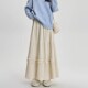 French retro lace cake tutu skirt velvet A-line skirt for women spring and autumn loose mid-length umbrella skirt
