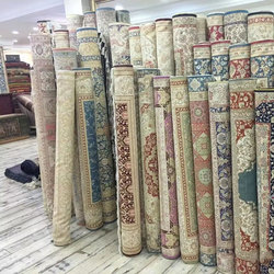 American Retro Turkish Ethnic Carpet, Thickened Imitation Cashmere Cotton and Linen Living Room Sofa Blanket, Tatami, Washable Coffee Table Mat