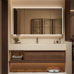 Slate Hot-Bent Integrated Basin, Antique-Style Bathroom Cabinet, Washbasin, Bathroom Sink Cabinet Combination