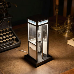 Amazon Retro Vintage Tall Phonebooth Lamp Telephone Booth Table Lamp Decorative Ornament