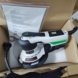 6-Inch 17-Hole Electric Brushless Dry Grinder for Car Putty Polishing, Dry Grinder with Grinding Head, Furniture Electric Dry Grinder