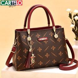 Cardile Crocodile Women's Bag 2025 New Genuine Leather Mom Bag Crossbody Bag Large Capacity Middle-Aged Handbag for Women