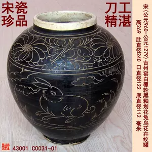 宋吉州窯紅花缶 陶磁器 装飾品 工芸品 美術品 置物 - fawema.org