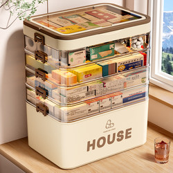 Liu Fei's Extra-Large Capacity Household Medicine Box, Multi-Layer First Aid Kit, Portable Medicine Box, Family-Sized Medicine Box