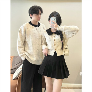 
Couple wear autumn and winter 2026 new ins super hot sweater for men and women Korean version loose French sweater jacket trendy brand